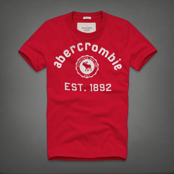 Abercrombie Fitch Hombres De Cuello Redondo Corto Remera AF5358